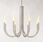 38 Inch Candlestick Swoop Arm Chandelier - Rousseau