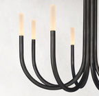 38 Inch Candlestick Swoop Arm Chandelier - Rousseau