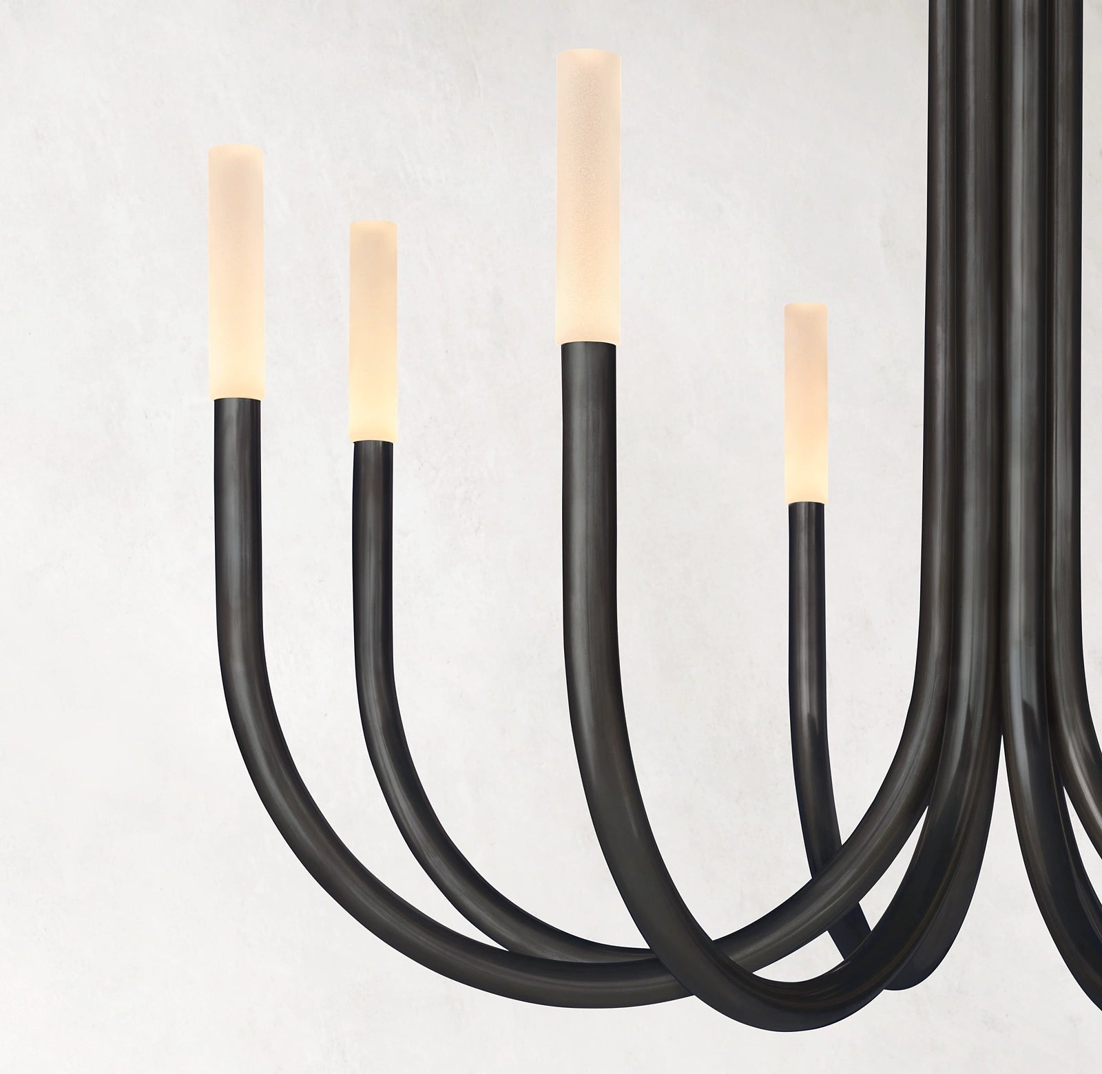 38 Inch Candlestick Swoop Arm Chandelier - Rousseau