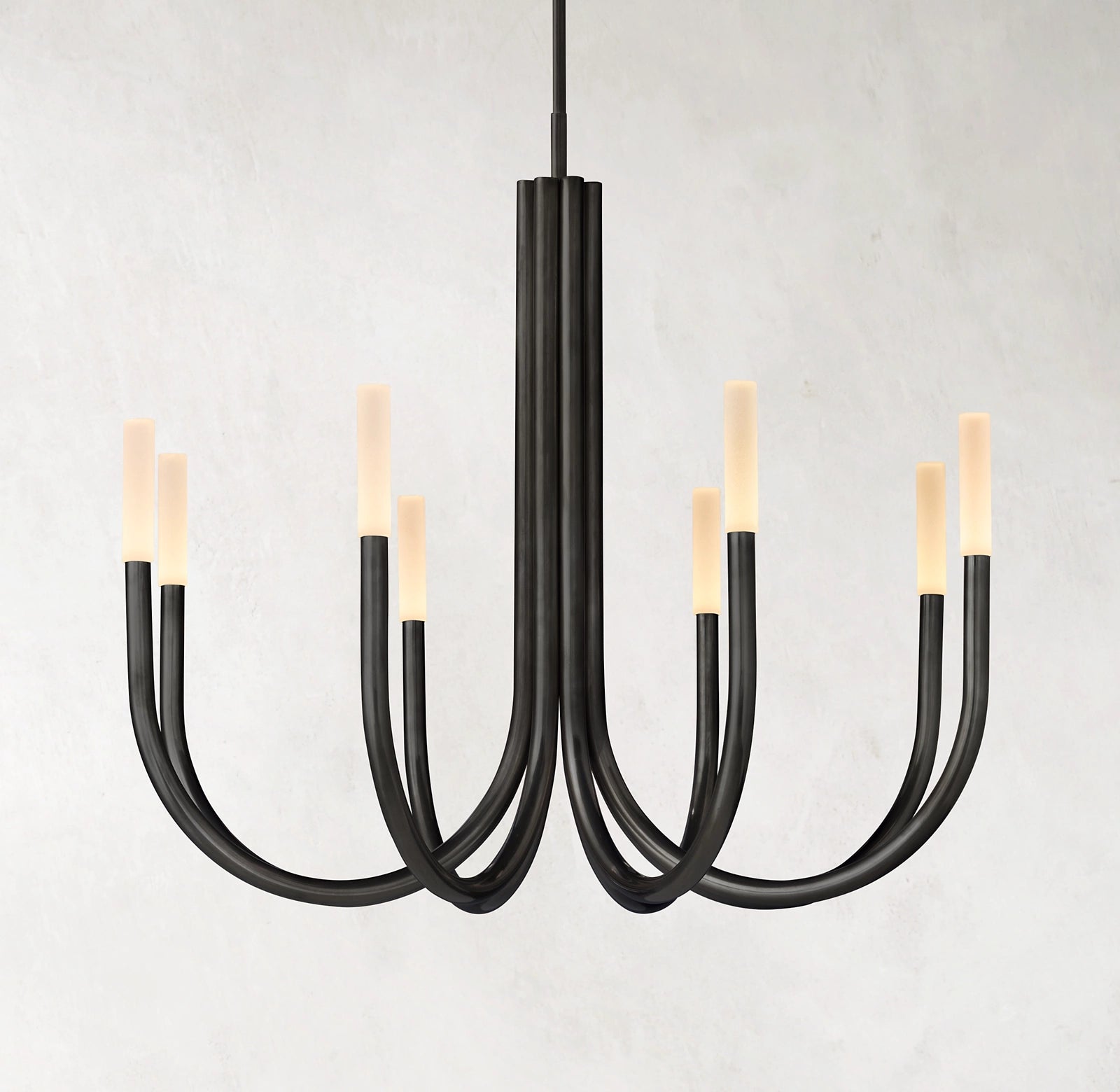 38 Inch Candlestick Swoop Arm Chandelier - Rousseau