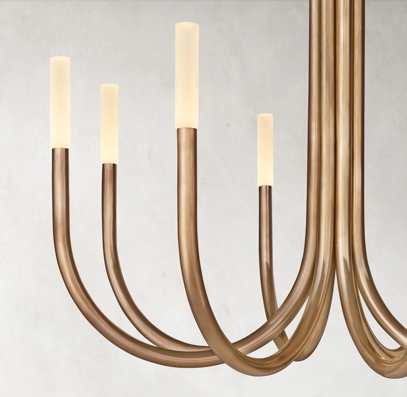 38 Inch Candlestick Swoop Arm Chandelier - Rousseau
