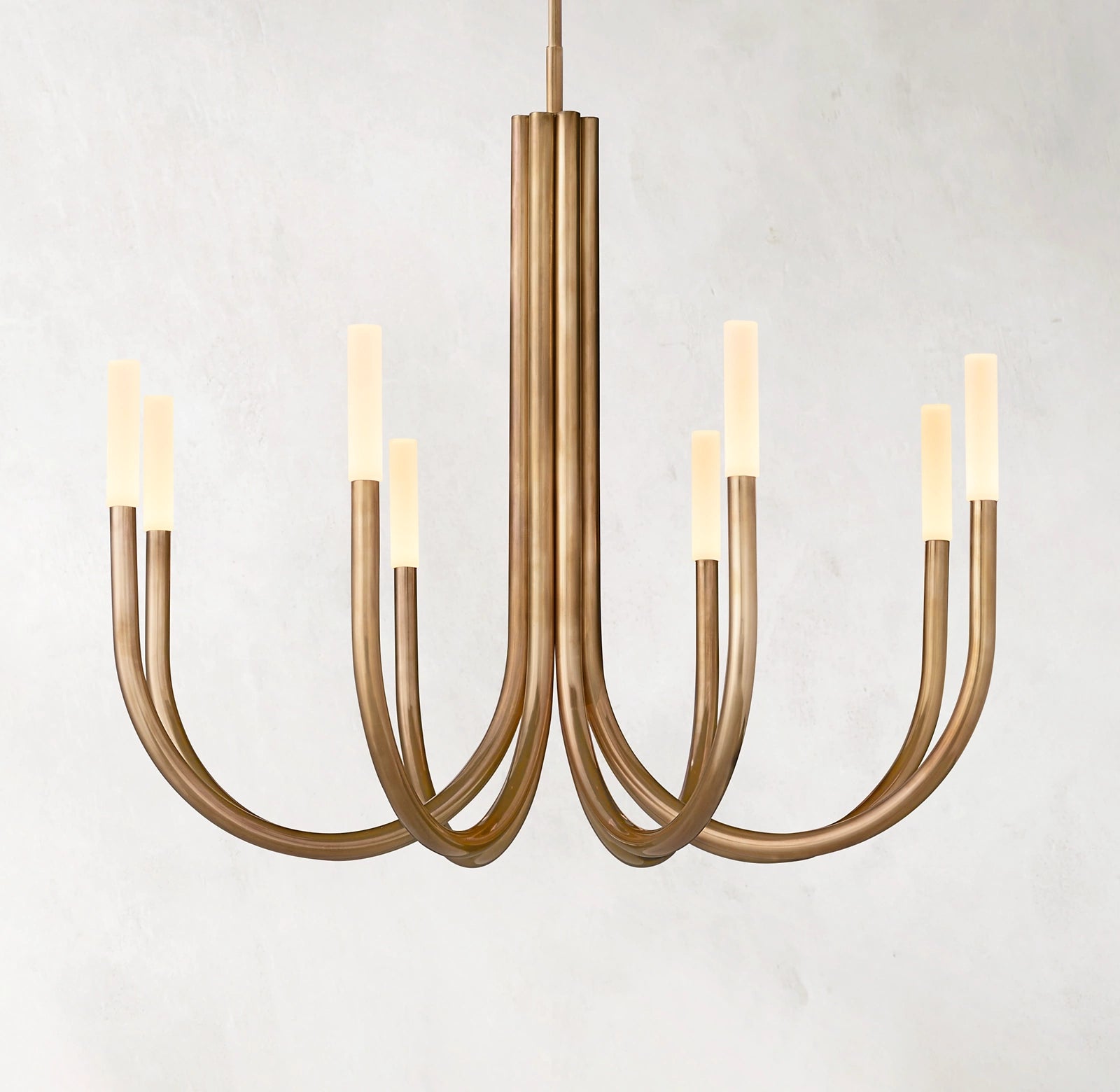 38 Inch Candlestick Swoop Arm Chandelier - Rousseau
