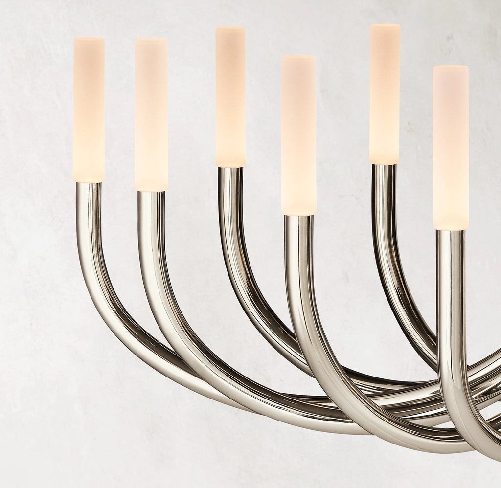 50 Inch Candlestick Swoop Arm Chandelier - Rousseau