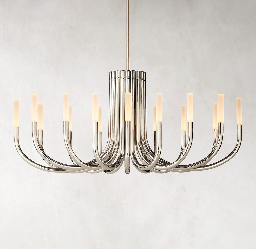 50 Inch Candlestick Swoop Arm Chandelier - Rousseau