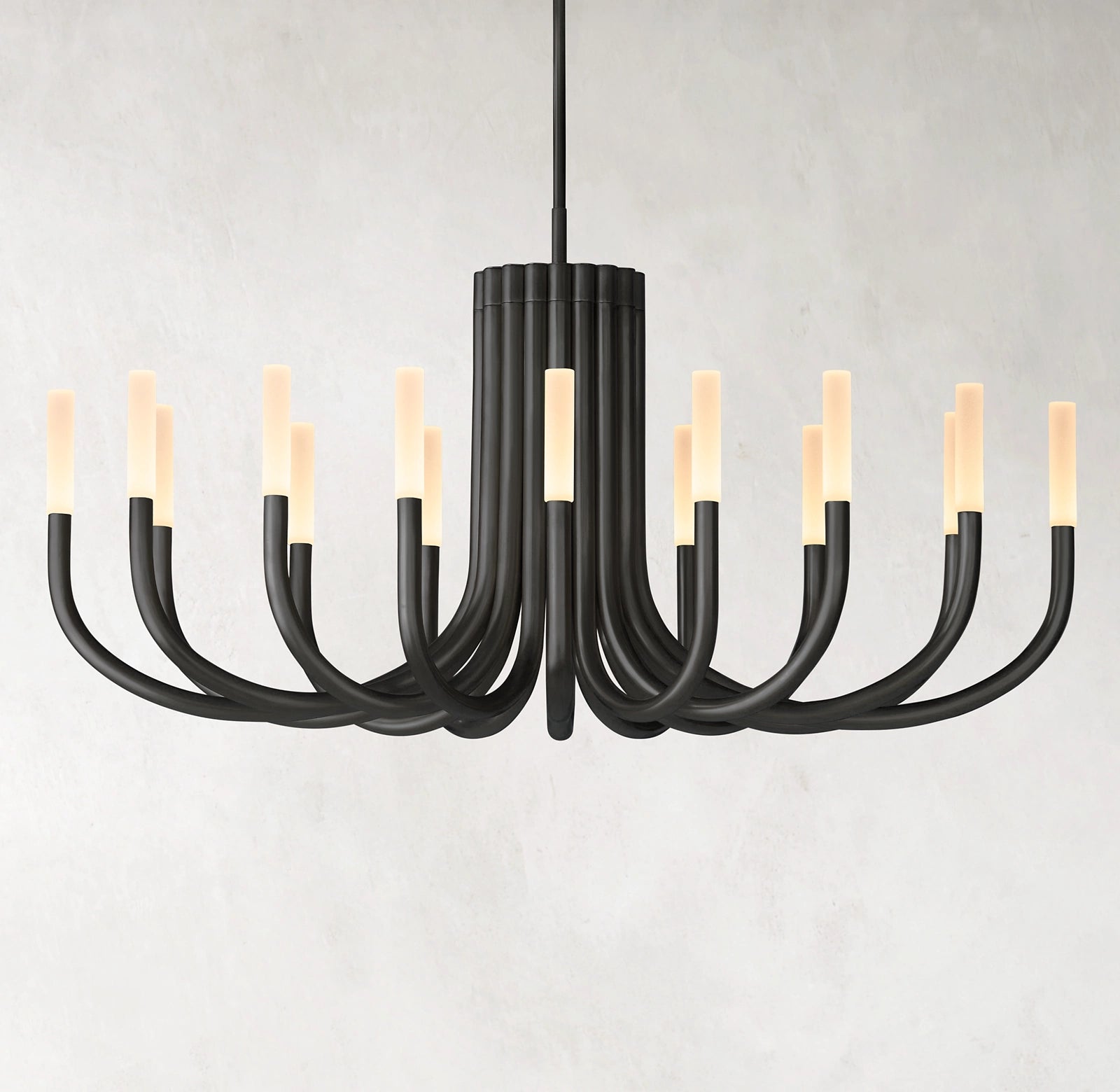 50 Inch Candlestick Swoop Arm Chandelier - Rousseau
