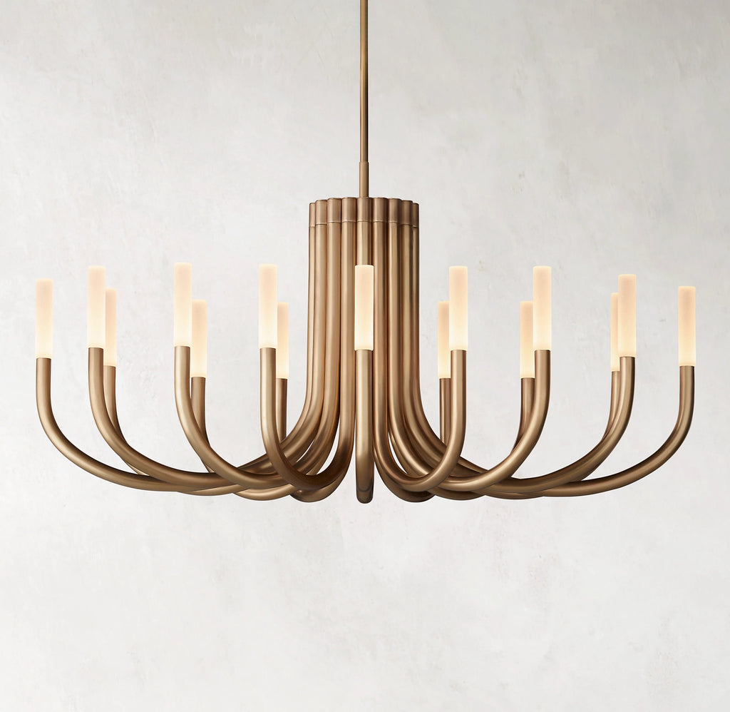 50 Inch Candlestick Swoop Arm Chandelier - Rousseau