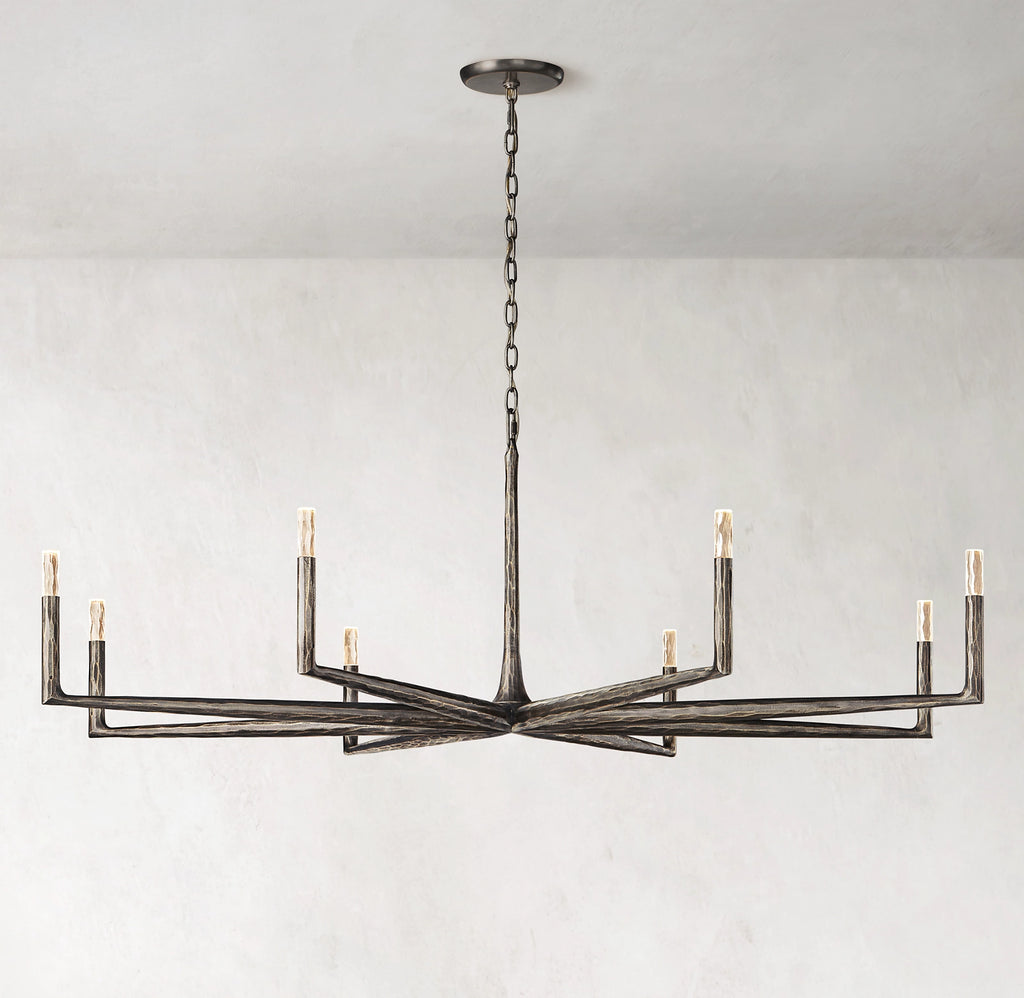 72 Inch Forged Candlestick Chandelier - Thaddeus