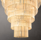 36 Inch Crystal Rod Tiered Chandelier - Amadeo