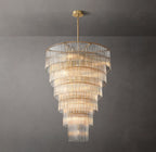 36 Inch Crystal Rod Tiered Chandelier - Amadeo