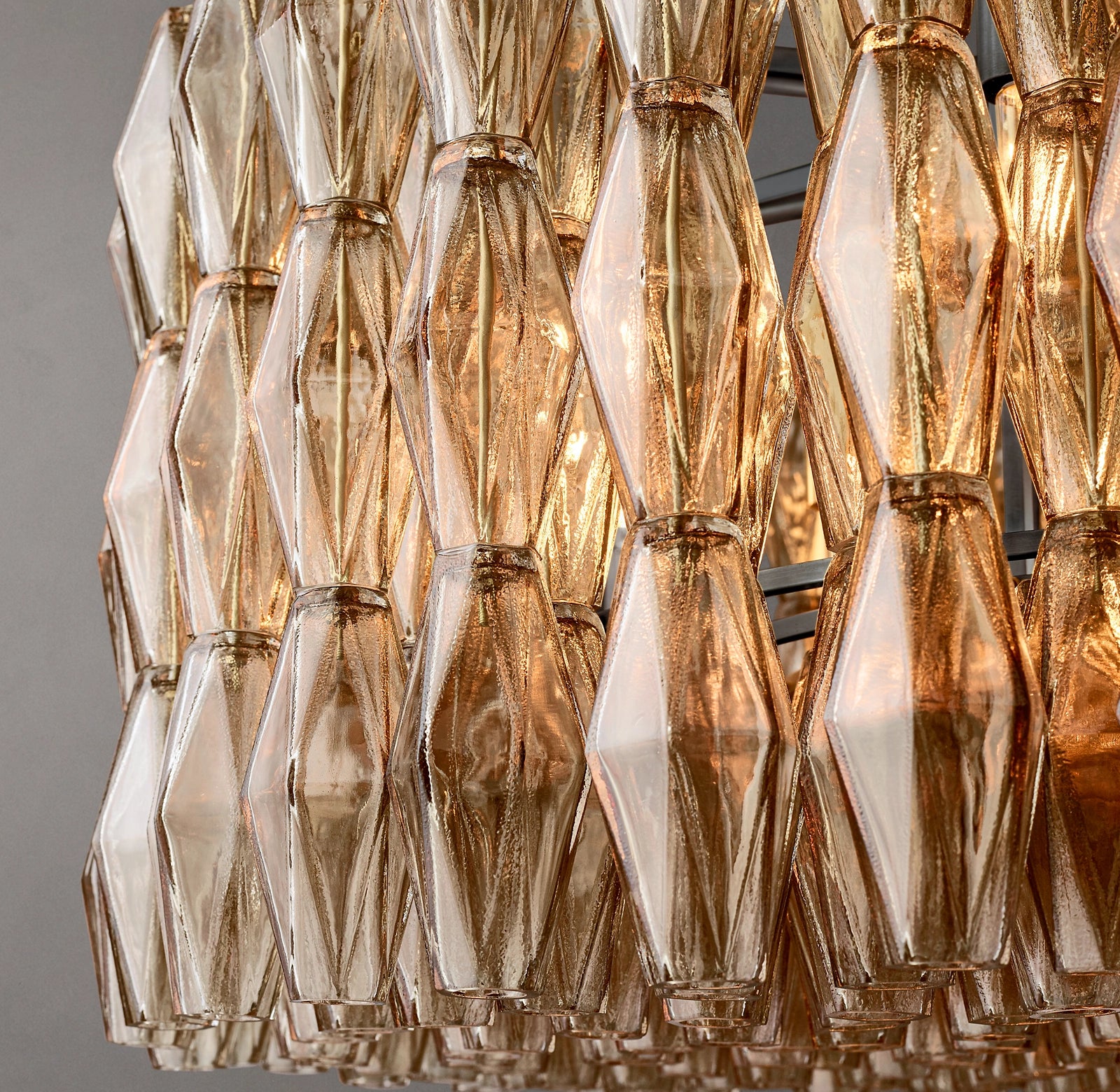 36 Inch Smoked Murano Glass Round Chandelier - Chiara