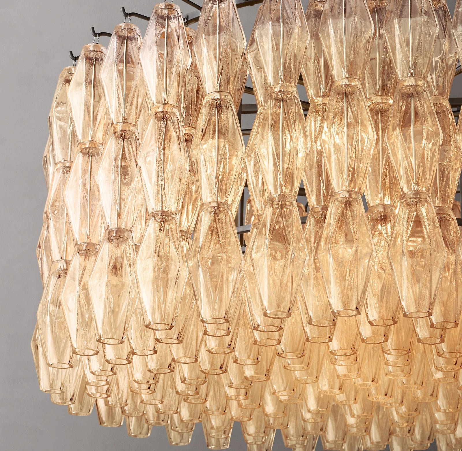 36 Inch Clear Murano Glass Round Chandelier - Chiara