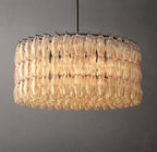 36 Inch Clear Murano Glass Round Chandelier - Chiara