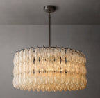 36 Inch Clear Murano Glass Round Chandelier - Chiara