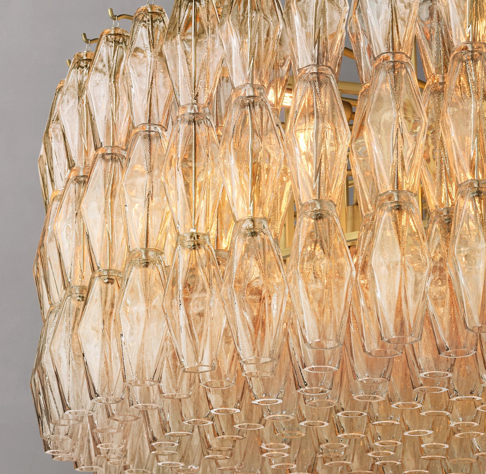 62 Inch Clear Murano Glass Round Chandelier - Chiara