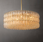 46 Inch Clear Murano Glass Round Chandelier - Chiara