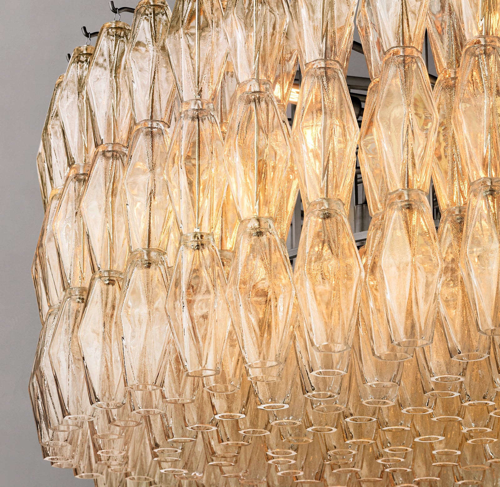 62 Inch Clear Murano Glass Round Chandelier - Chiara