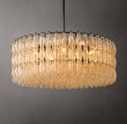 46 Inch Clear Murano Glass Round Chandelier - Chiara