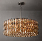 46 Inch Smoked Murano Glass Round Chandelier - Chiara