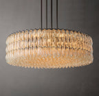 62 Inch Clear Murano Glass Round Chandelier - Chiara