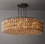 62 Inch Smoked Murano Glass Round Chandelier - Chiara