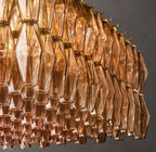 74 Inch Smoked Murano Glass Rectangular Chandelier - Chiara