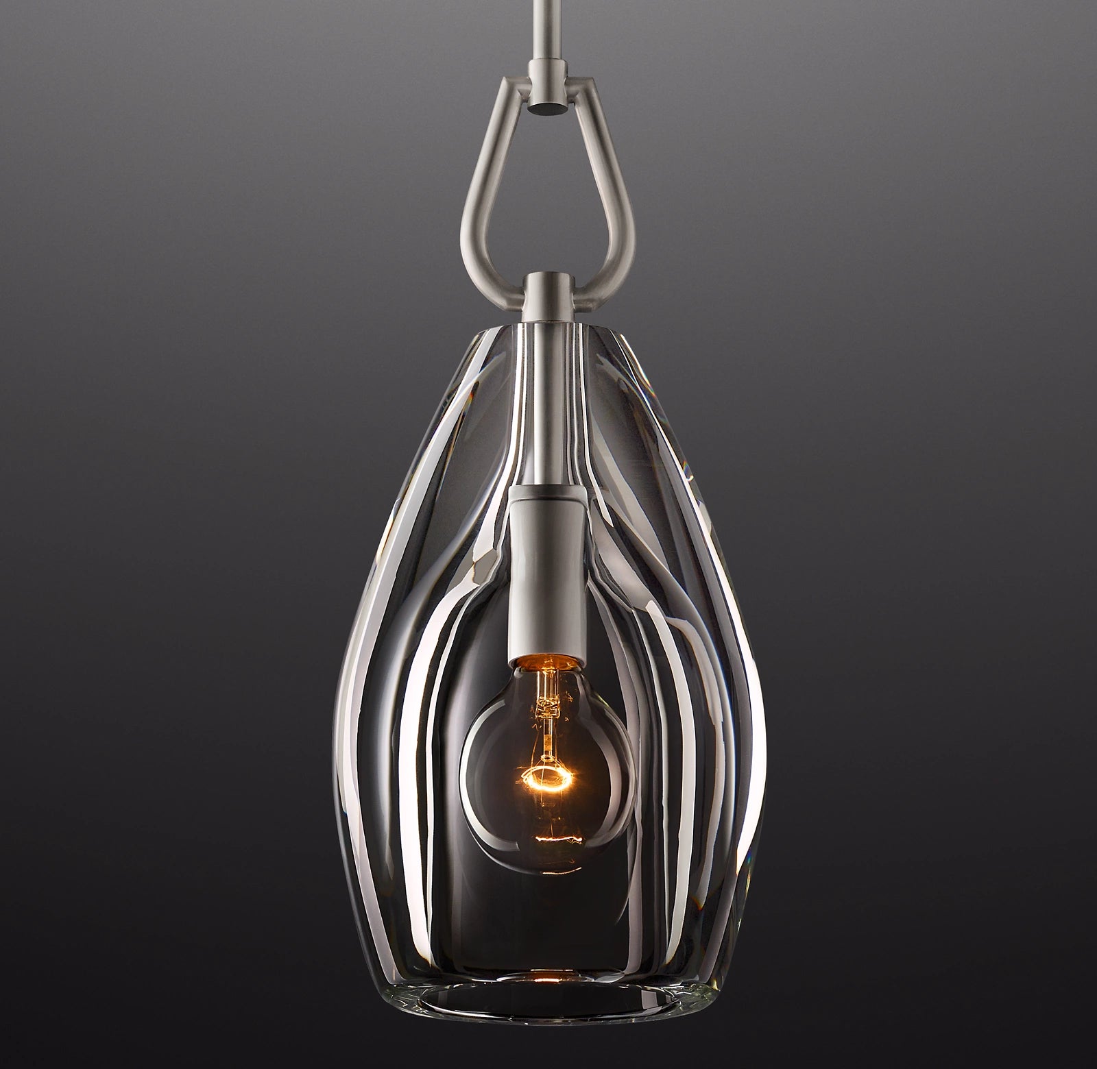 9 Inch Flute Crystal Pendant Light - Botanist