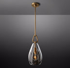 8 Inch Flute Crystal Pendant Light - Botanist