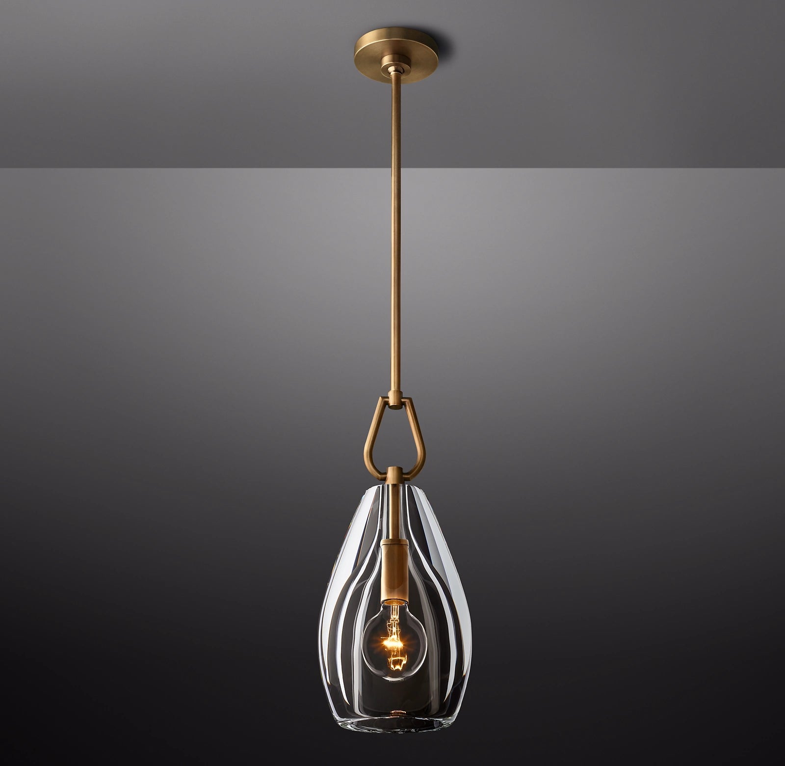 9 Inch Flute Crystal Pendant Light - Botanist