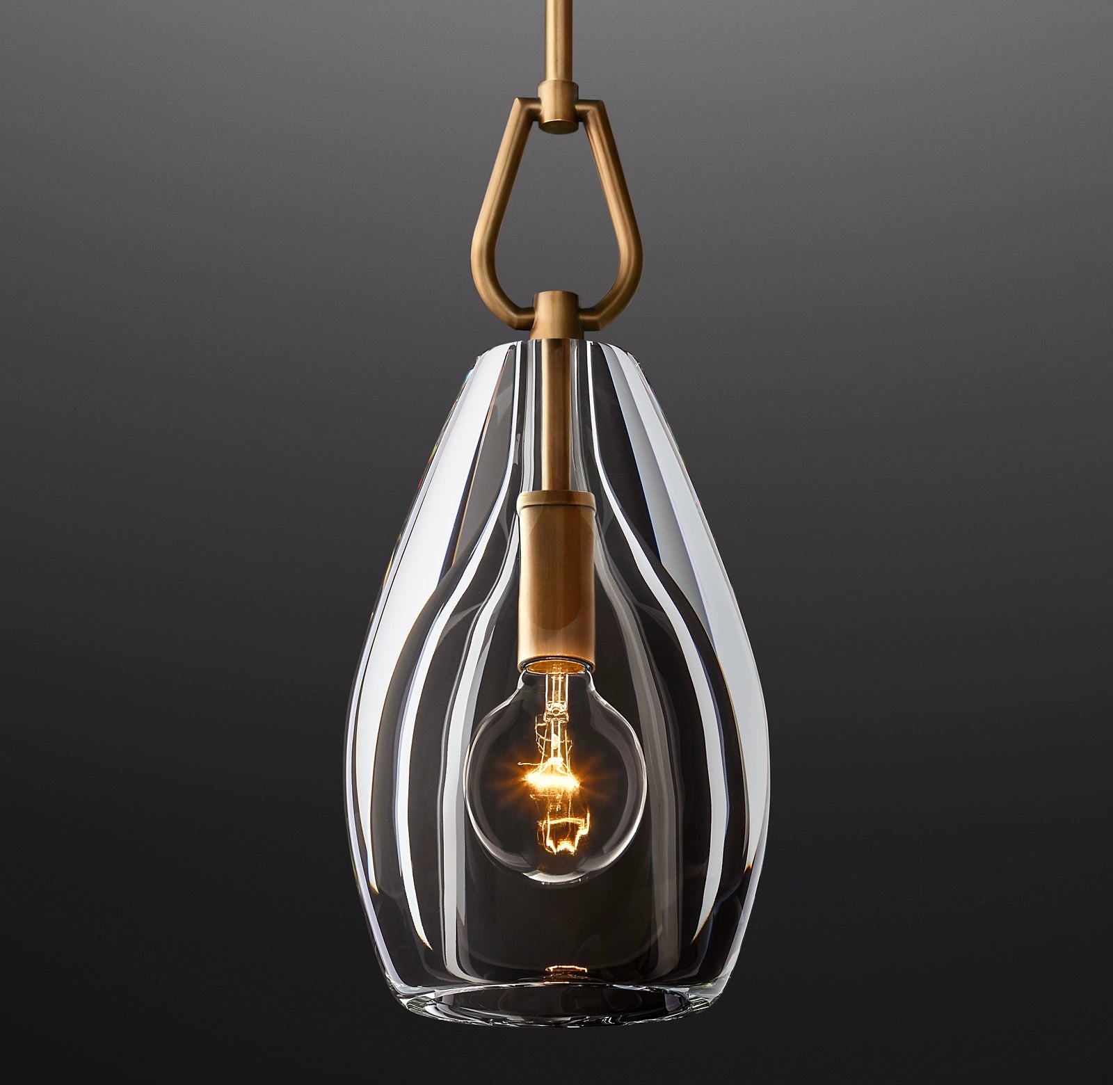 9 Inch Flute Crystal Pendant Light - Botanist