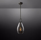 8 Inch Flute Crystal Pendant Light - Botanist