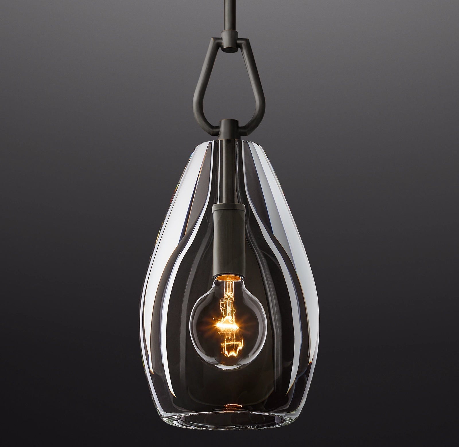 9 Inch Flute Crystal Pendant Light - Botanist
