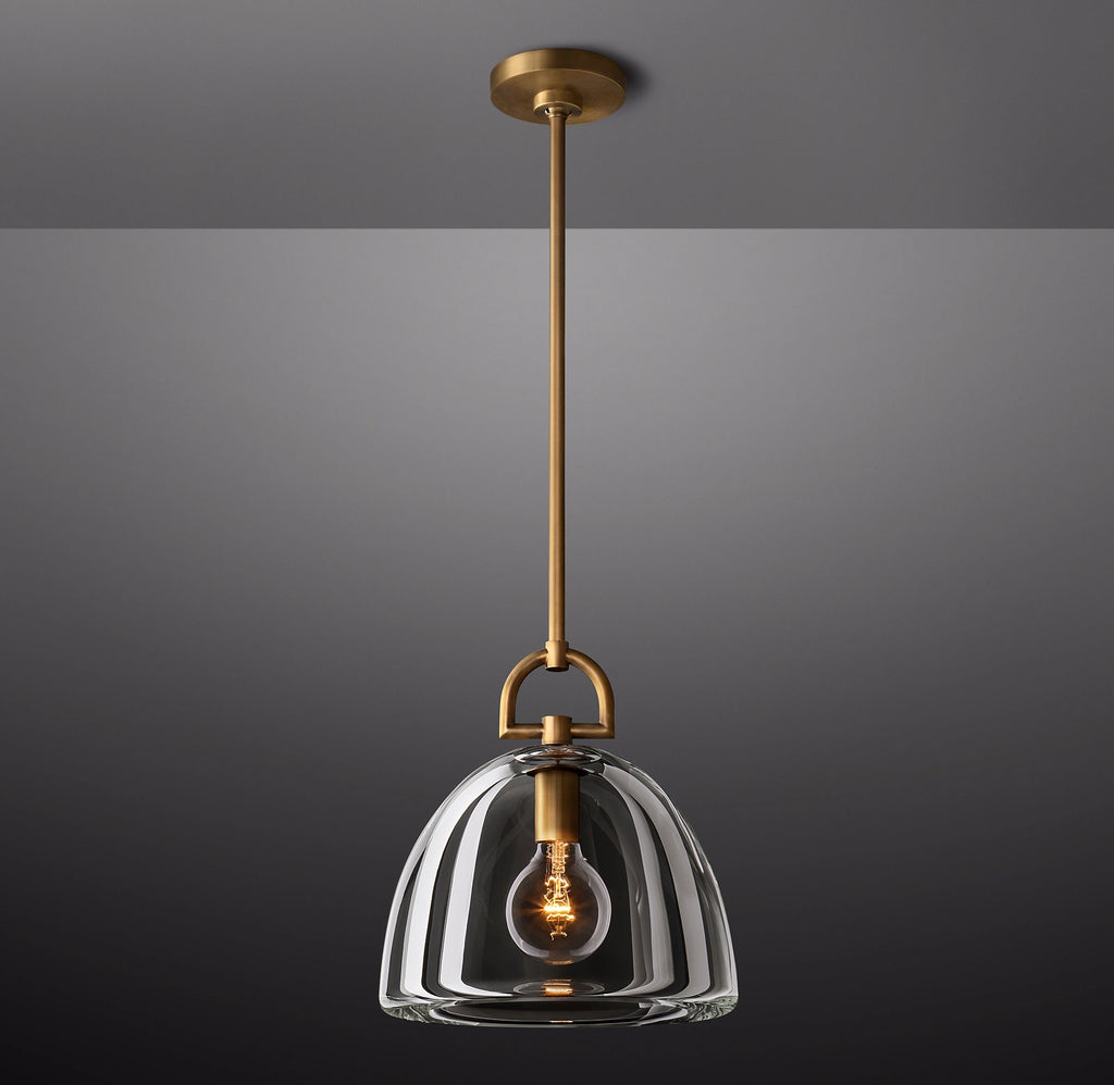 14 Inch Dome Crystal Pendant Light - Botanist