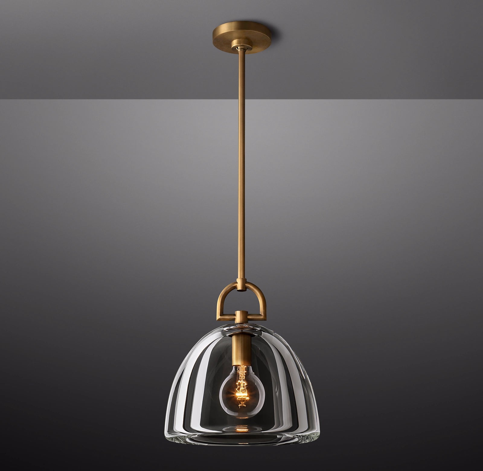 11 Inch Dome Crystal Pendant Light - Botanist