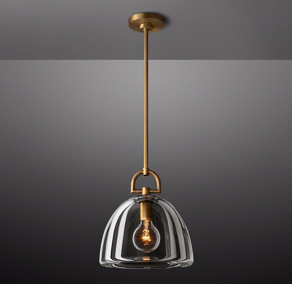 11 Inch Dome Crystal Pendant Light - Botanist