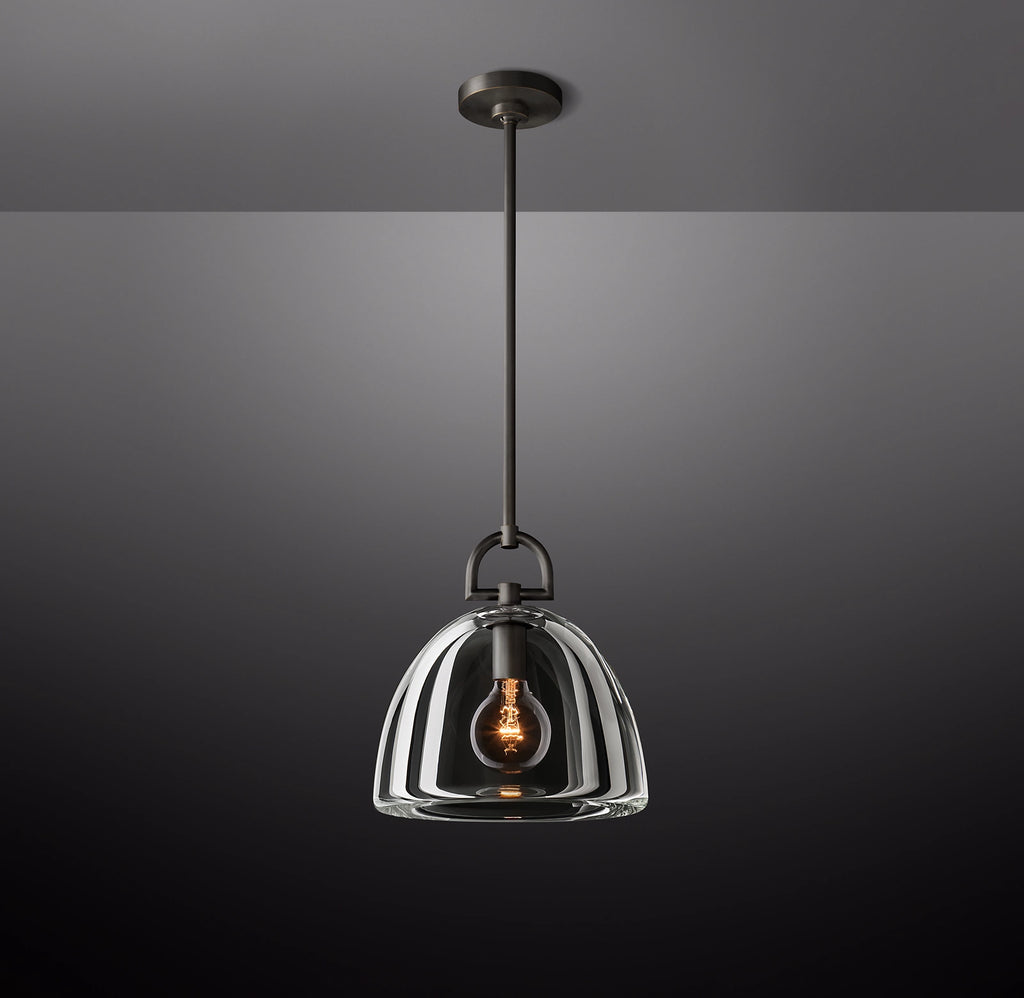 14 Inch Dome Crystal Pendant Light - Botanist