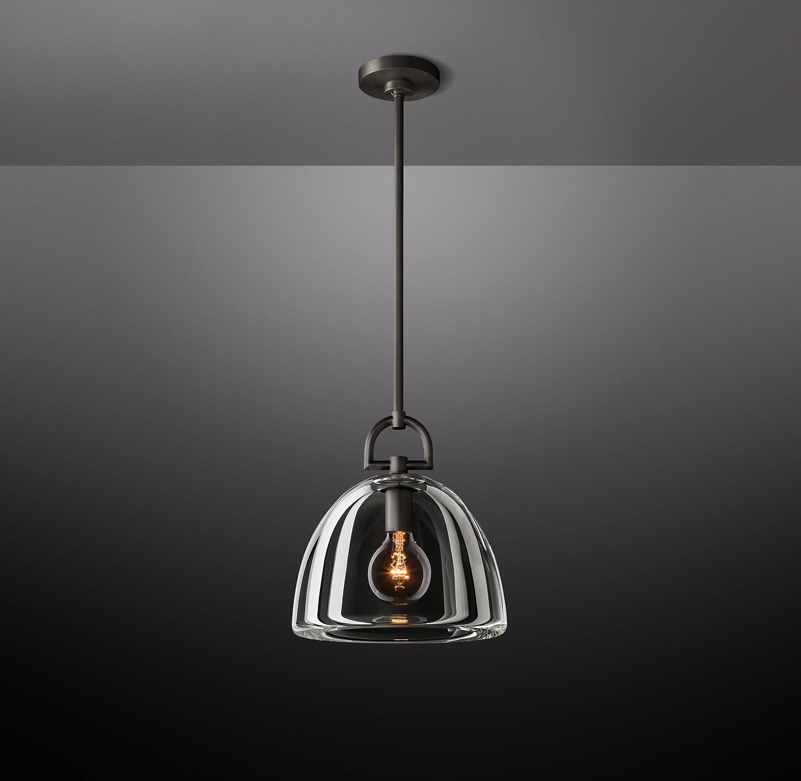 11 Inch Dome Crystal Pendant Light - Botanist