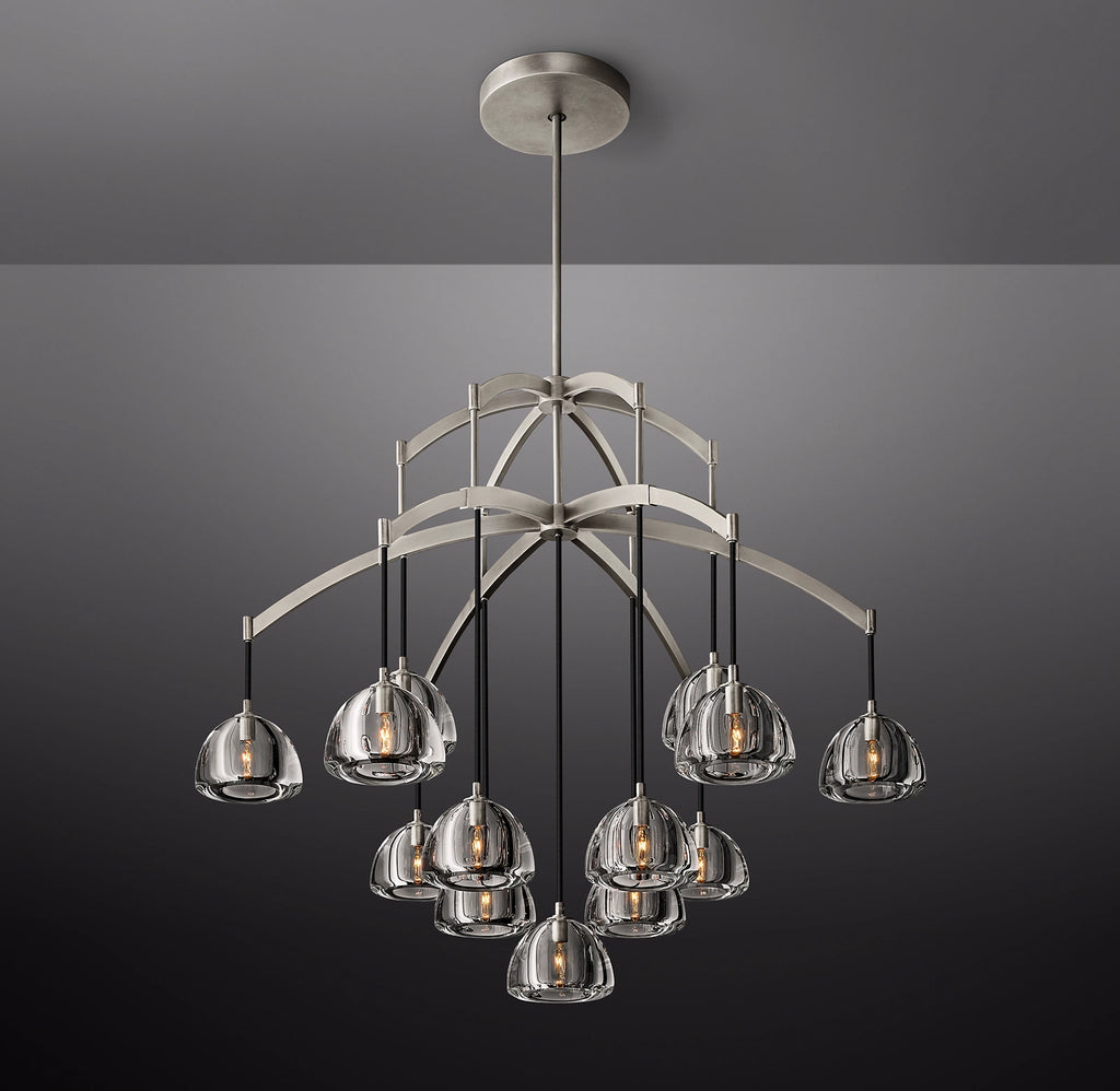 48 Inch Crystal Cluster Chandelier - Hemisphere