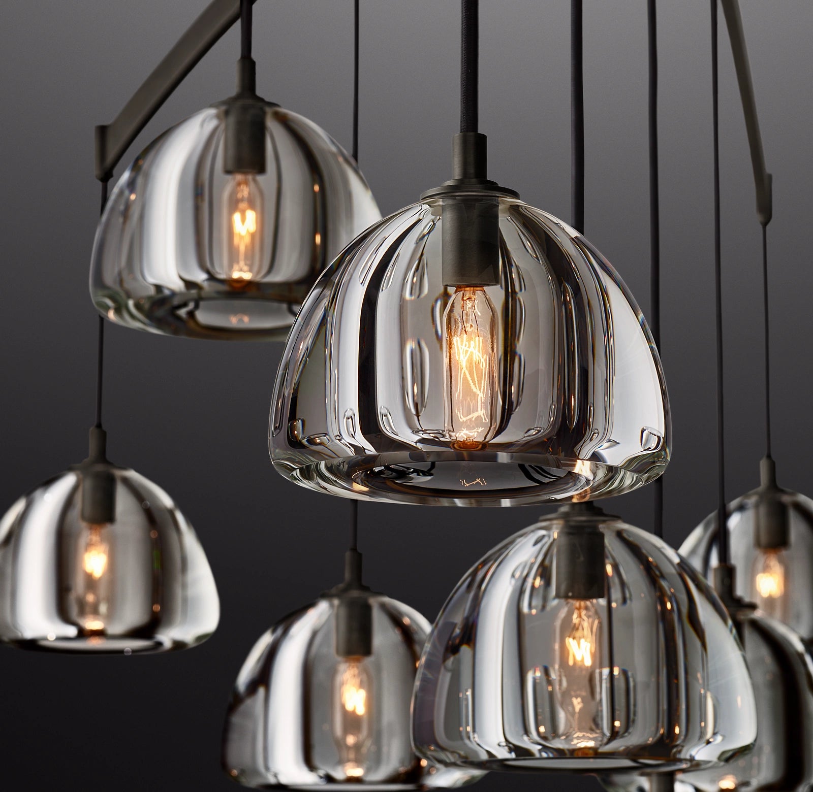 48 Inch Crystal Cluster Chandelier - Hemisphere