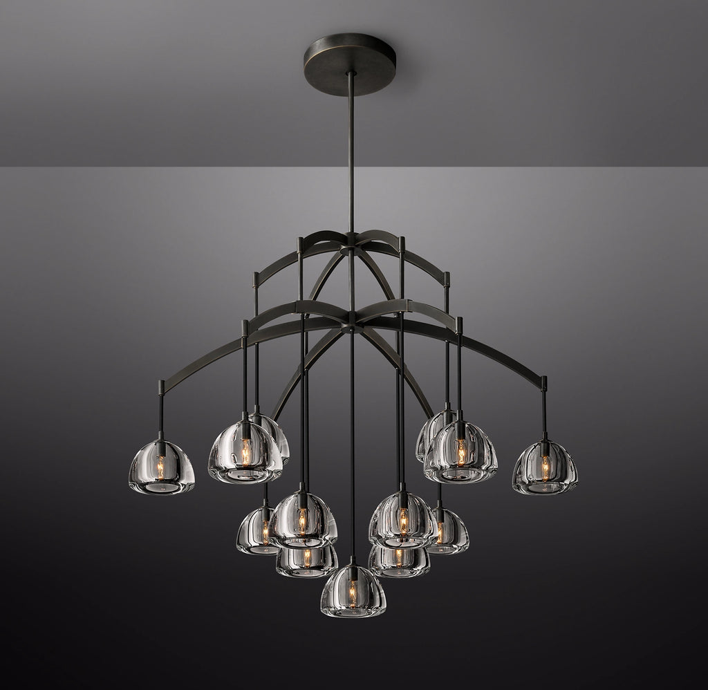 48 Inch Crystal Cluster Chandelier - Hemisphere
