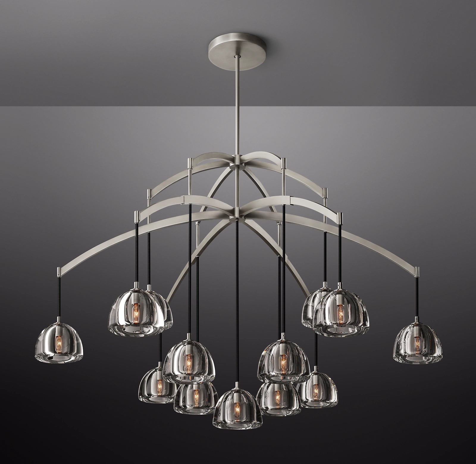60 Inch Crystal Cluster Chandelier - Hemisphere