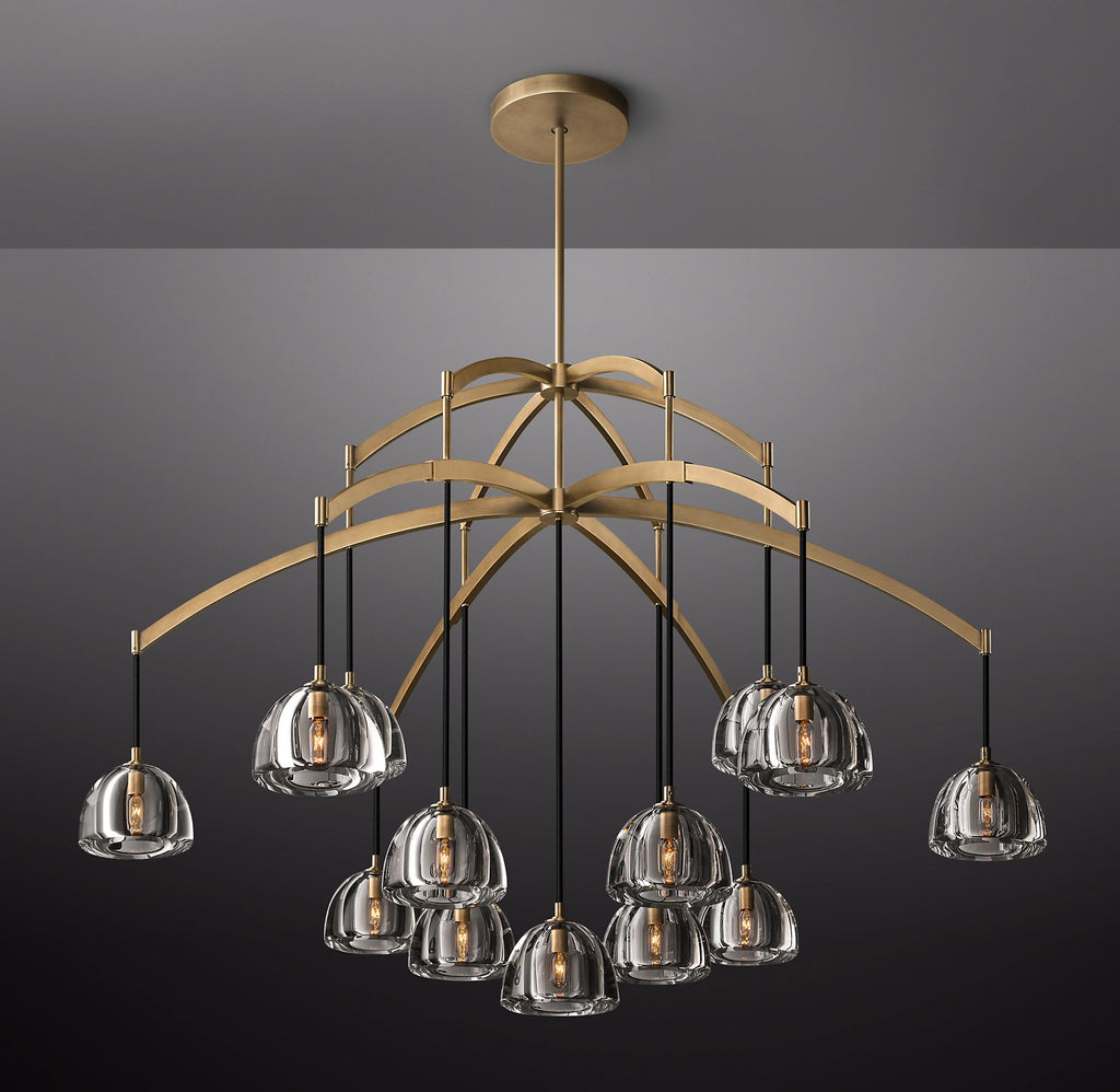 60 Inch Crystal Cluster Chandelier - Hemisphere