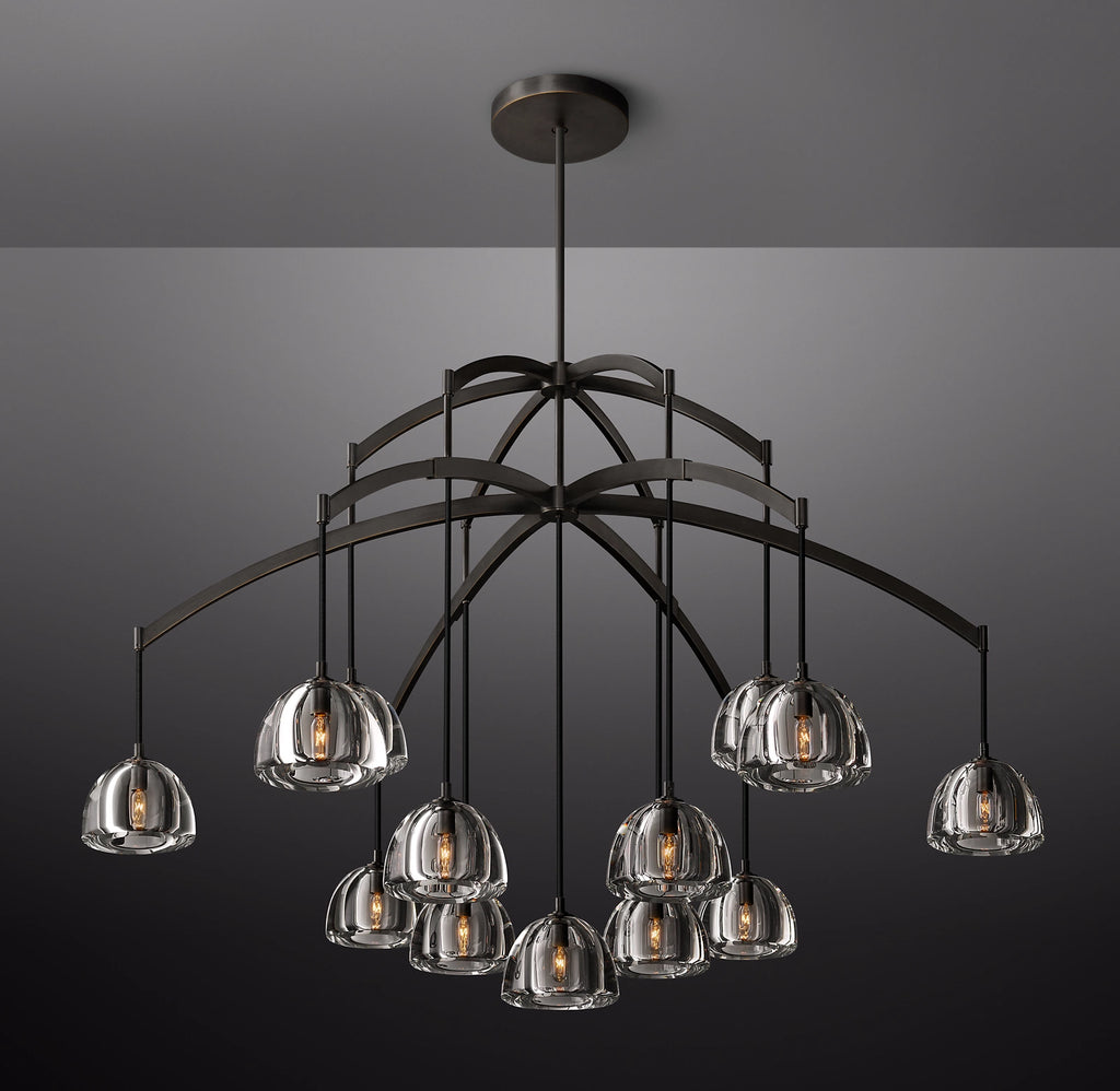 60 Inch Crystal Cluster Chandelier - Hemisphere