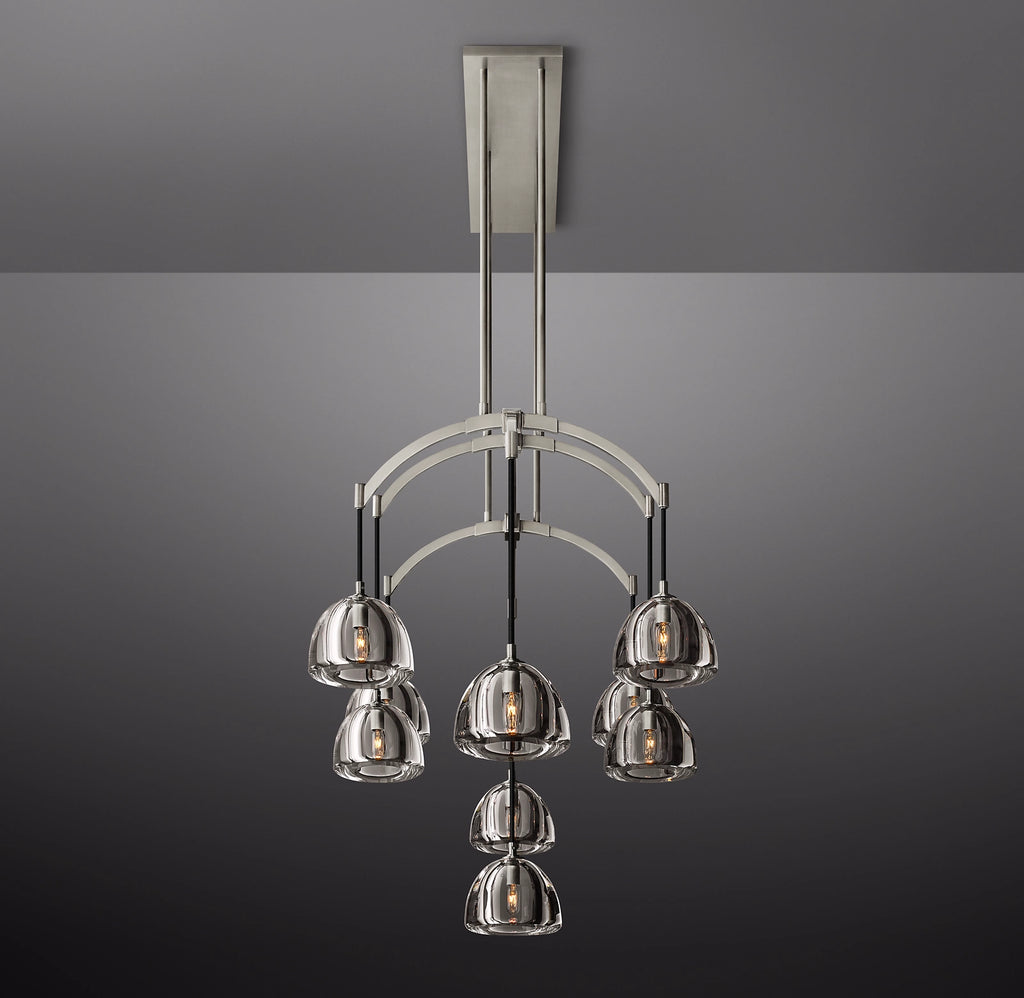 72 Inch Crystal Linear Chandelier - Hemisphere