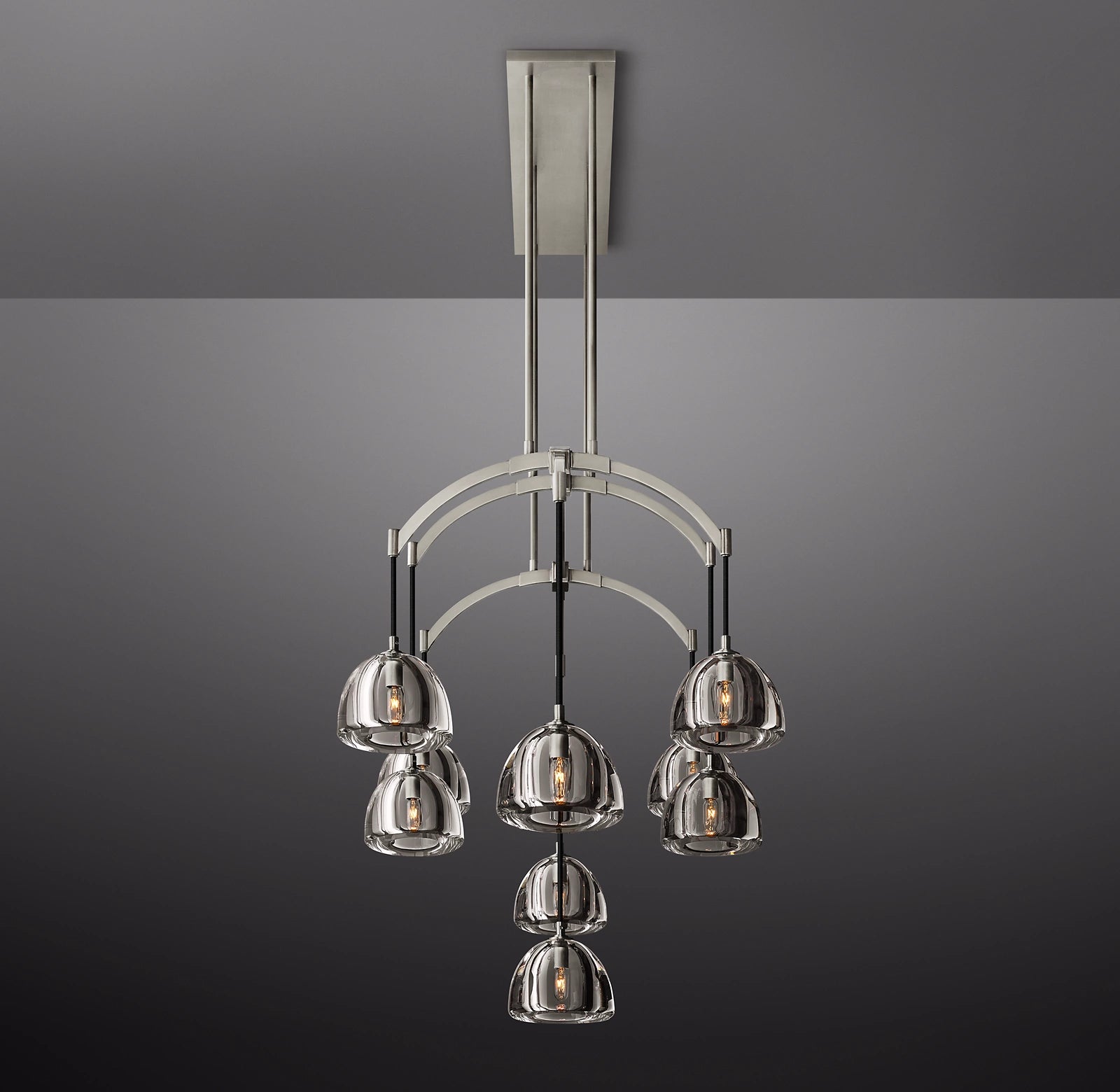 72 Inch Crystal Linear Chandelier - Hemisphere