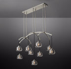 54 Inch Crystal Linear Chandelier - Hemisphere