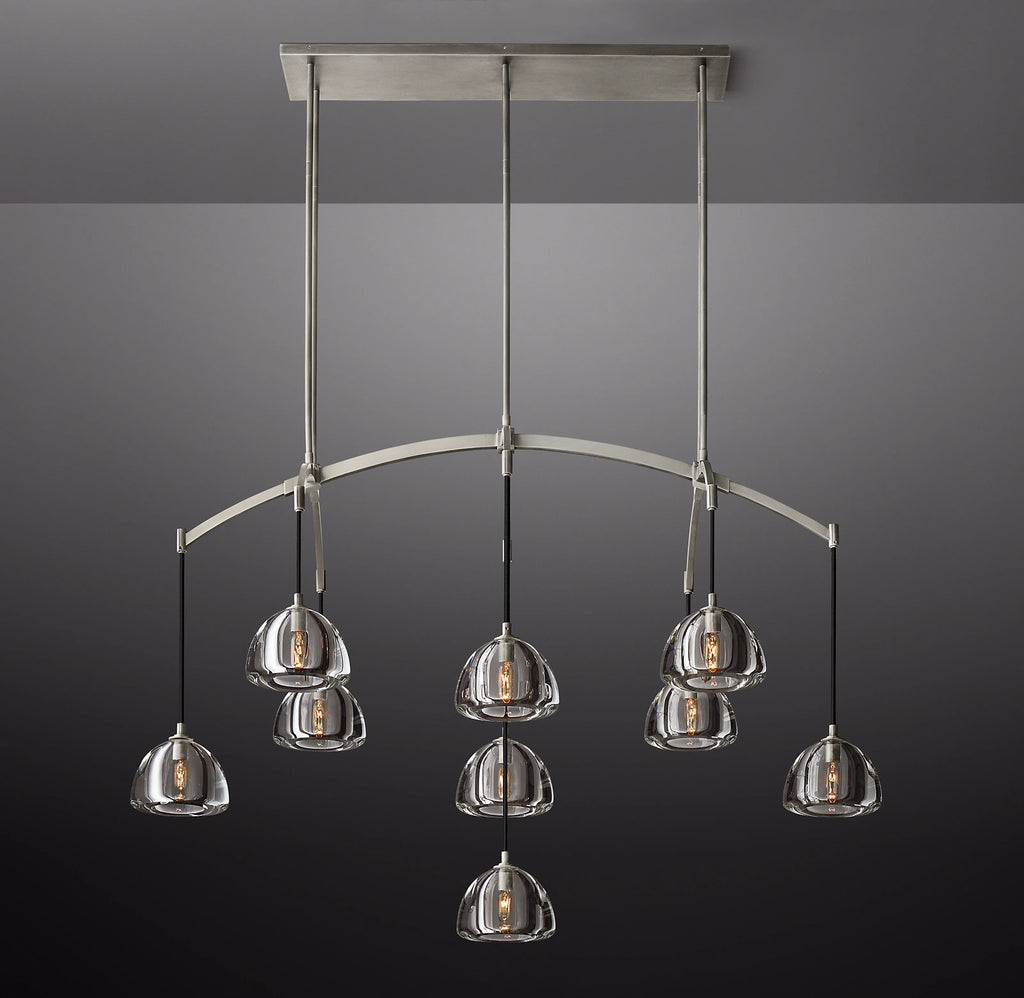 54 Inch Crystal Linear Chandelier - Hemisphere