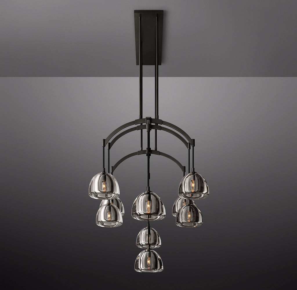 72 Inch Crystal Linear Chandelier - Hemisphere