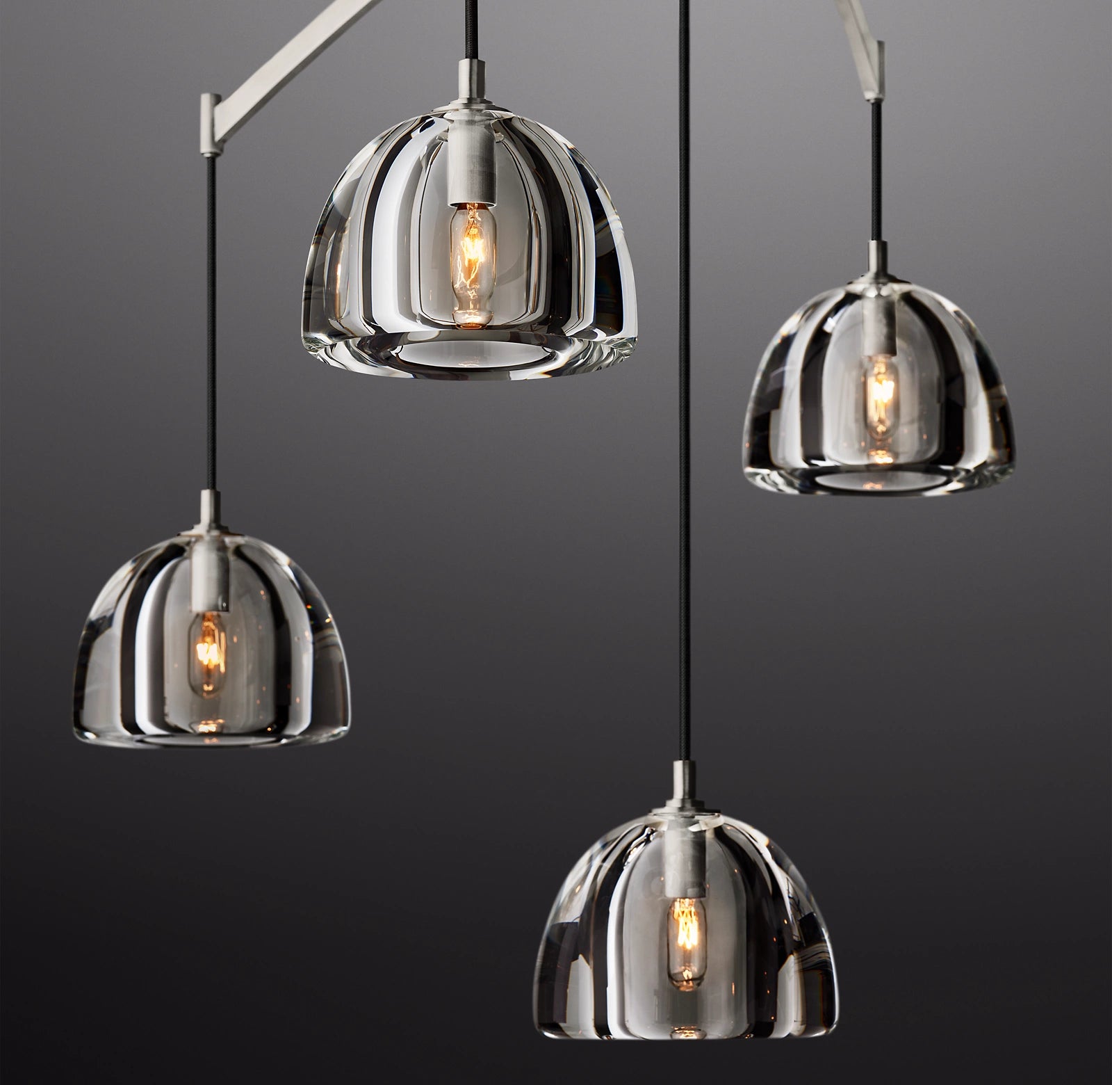 72 Inch Crystal Linear Chandelier - Hemisphere