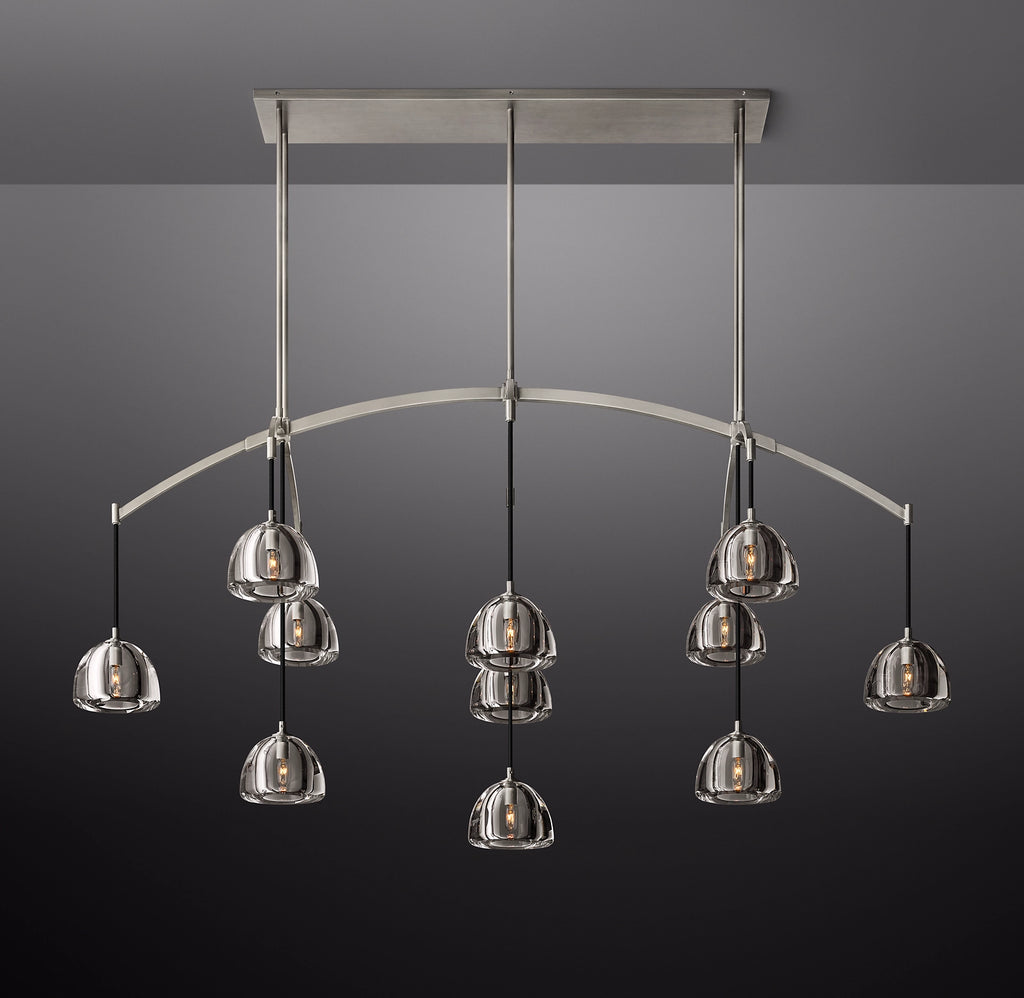 72 Inch Crystal Linear Chandelier - Hemisphere