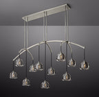 72 Inch Crystal Linear Chandelier - Hemisphere